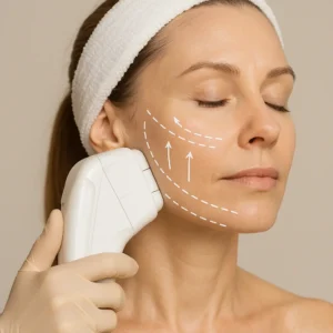 Woman having HI-FU to reduce wrinkles call LA LIPO Wimbledon Now!