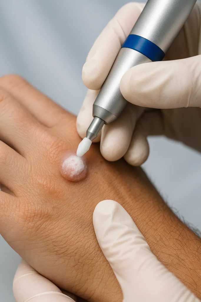 example of wart removal Wimbledon using cryopen