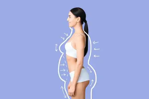image of woman experiencing fat reduction treatment Wimbledon