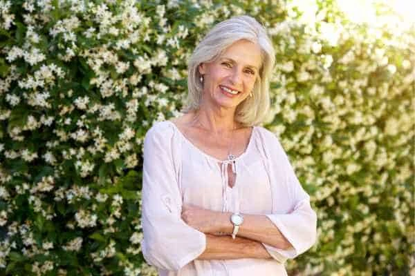 Older woman happy with urinary incontinence treatment Wimbledon