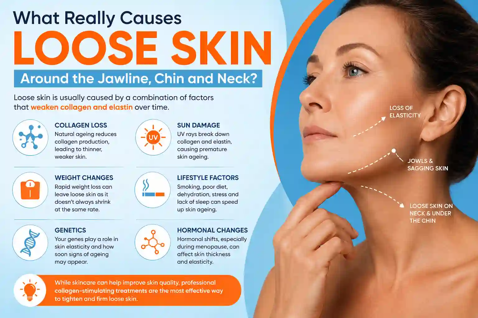 What Really Causes Loose Skin Around the Jawline, Chin and Neck Wimbledon?